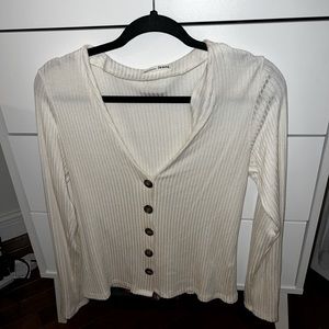 Reformation white cardigan